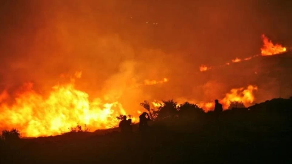 Μεγάλη πυρκαγιά σε δασική έκταση στην Πρέβεζα